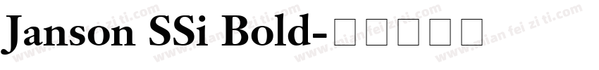Janson SSi Bold字体转换